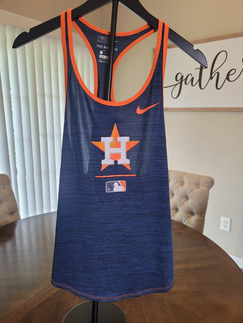 Nike Navy and Orange Racerback Tank.  Size S